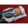  Christening/Special Occasion Baby Boy White/Gray Outfit Style JAMES