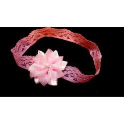 Pink Christening/Special Occasion Flower Headband Style 434