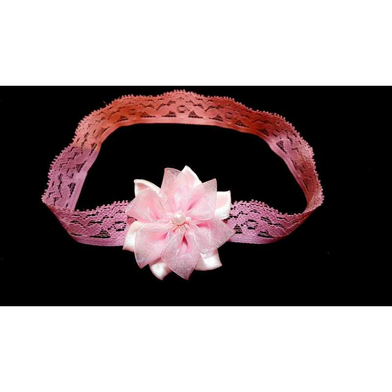 Pink Christening/Special Occasion Flower Headband Style 434