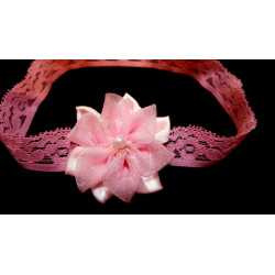 Pink Christening/Special Occasion Flower Headband Style 434