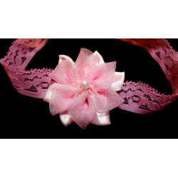 Pink Christening/Special Occasion Flower Headband Style 434