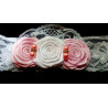 White/Pink Christening/Special Occasion Headband Style 111 b