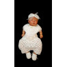 White Crochet Christening/Special Occasion Dress Short Sleeves with Headband and Shoes style Gabi 3