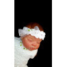 White Crochet Christening/Special Occasion Dress with Headband style Gabi 2