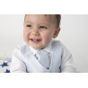 White/Blue Baby Boy Checkered Christening/Special Occasion Suit Style CR02