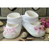 Lovely Baby Girl White & Pink Christening/Baptism Shoes Style PINK CRYSTAL