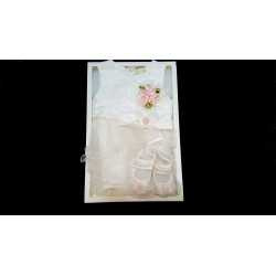 Lovely Ivory 3 pcs Set for Baby Girls in Gift Box style 03633