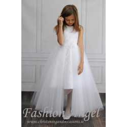 Unusual Ballerina Length Handmade First Holy Communion Dress Style PERLA