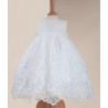 Sevva White Christening Dress, Overlay & Bonnet Style 208