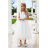 White&Light Turquoise Confirmation Dress 5/SM/18