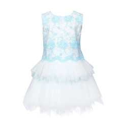 Ivory&Light Turquoise Confirmation Dress 6/SM/18