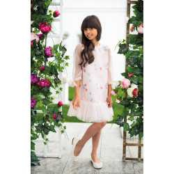 Salmon Pink Lace Confirmation Dress 16/SM/18