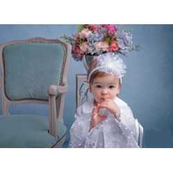 White Christening/Special Occasion Headband Style POLA WHITE