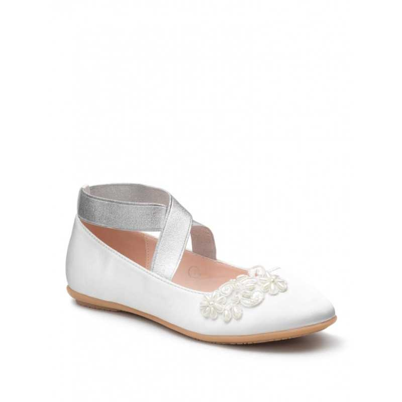 Satin Ivory Special Occasion Girls Shoes Style PETUNIA