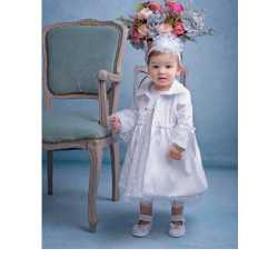 White Christening/Special Occasion Baby Girl COAT POLA