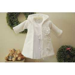 White Christening/Special Occasion Fleece COAT LENA