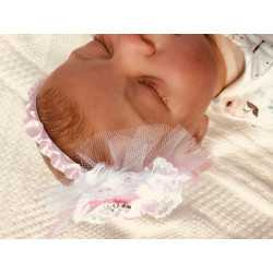 Pink Satin Christening/special Occasion Headband Style ANTONIA II