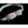 White/Pink Christening/Special Occasion Handmade Headband Style 315