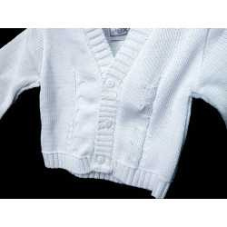 White Baby Boy Christening/Special Occasion Cardigan Style BRAYLON