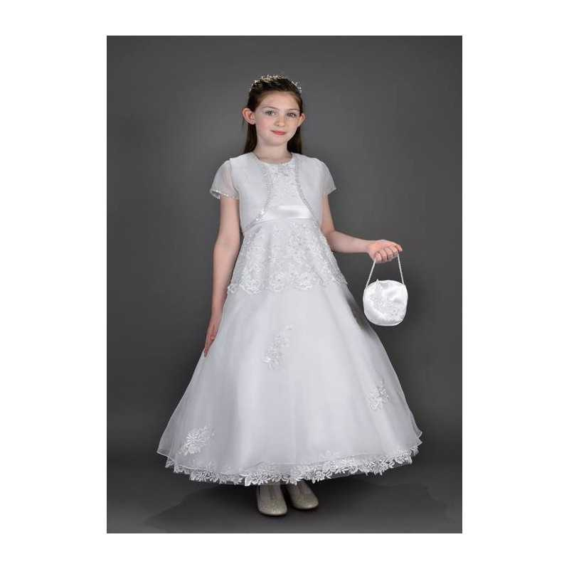 Beautiful Poinsettia Communion Dress with Bolero Style CT5105A Nina