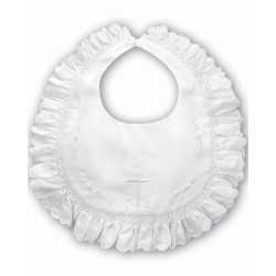 Sarah Louise White Christening Bib Style 003310