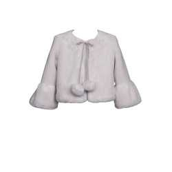 Gray Faux Fur Bolero Style 36/B/J17