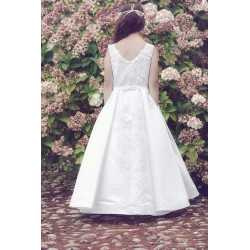 Elegant Satin Handmade First Holy Communion Dress Style ELSA