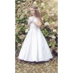 Elegant Satin Handmade First Holy Communion Dress Style ELSA