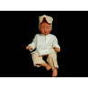 Unusual Natural Look Baby Boy Outfit in White and Beige styl Ralf