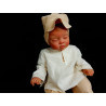 Unusual Natural Look Baby Boy Outfit in White and Beige styl Ralf