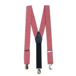 Light Red Polka Dots Holy Communion/Special Occasion Suspenders Style 10-09009D