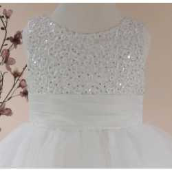 Ivory Seeva flower girl /Christening dress Style pc1025