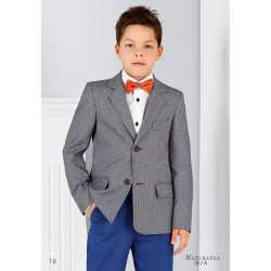 Grey First Holy Communion/Special Occasion Checkered Jacket Style MARCO