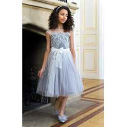 Ivory/Grey Confirmation/Special Occasion Dress Style 4/J/18