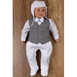 6 PCS CHRISTENING SUIT&JACKET VICTOR GREY