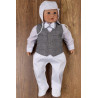 6 PCS CHRISTENING SUIT&JACKET VICTOR GREY