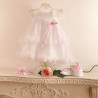 White/Pink Christening Dress Style ANTONINA