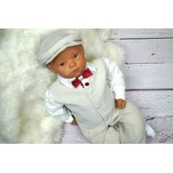 Ivory/Red Baby Boy Christening/Special Occasion Suit Style MILAN