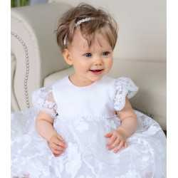 White Christening/Baptism Baby Girl Dress Style NINA