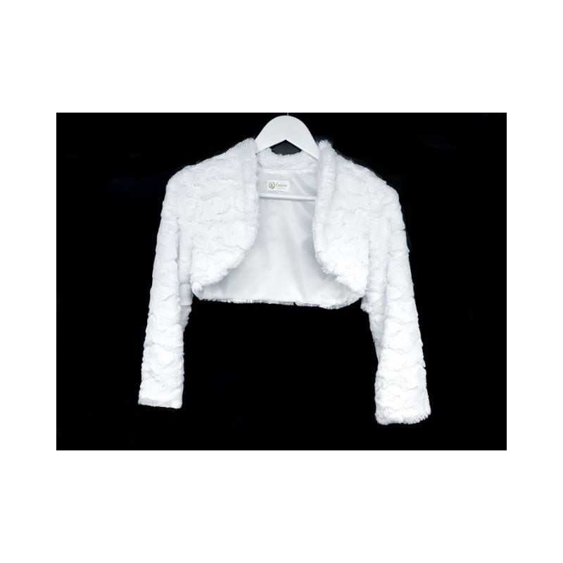 Elegant Fur First Holy Communion Bolero Style CB15