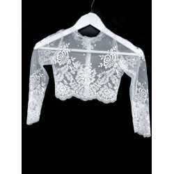 White Lace First Holy Communion Bolero Style CB16