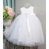 White Handmade Christening Baby Girl Dress Style POLA BIS