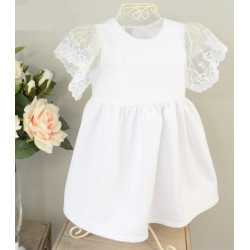 Handmade White Baby Girl Christening Dress Style MARCELINE