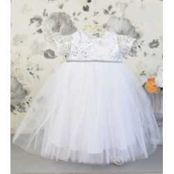 White Handmade Baby Girl Christening Dress Style TESSA