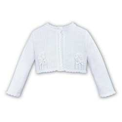 SARAH LOUISE WHITE BABY GIRL CHRISTENING CARDIGAN STYLE 006701