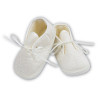 LOVELY IVORY BABY BOY SATIN CHRISTENING SHOES BY SARAH LOUISE STYLE 004403