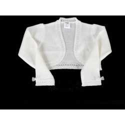 White Handmade First Holy Communion Cardigan Style 5005