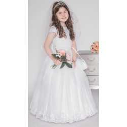 Handmade White First Holy Communion Dress Style MICHELLE