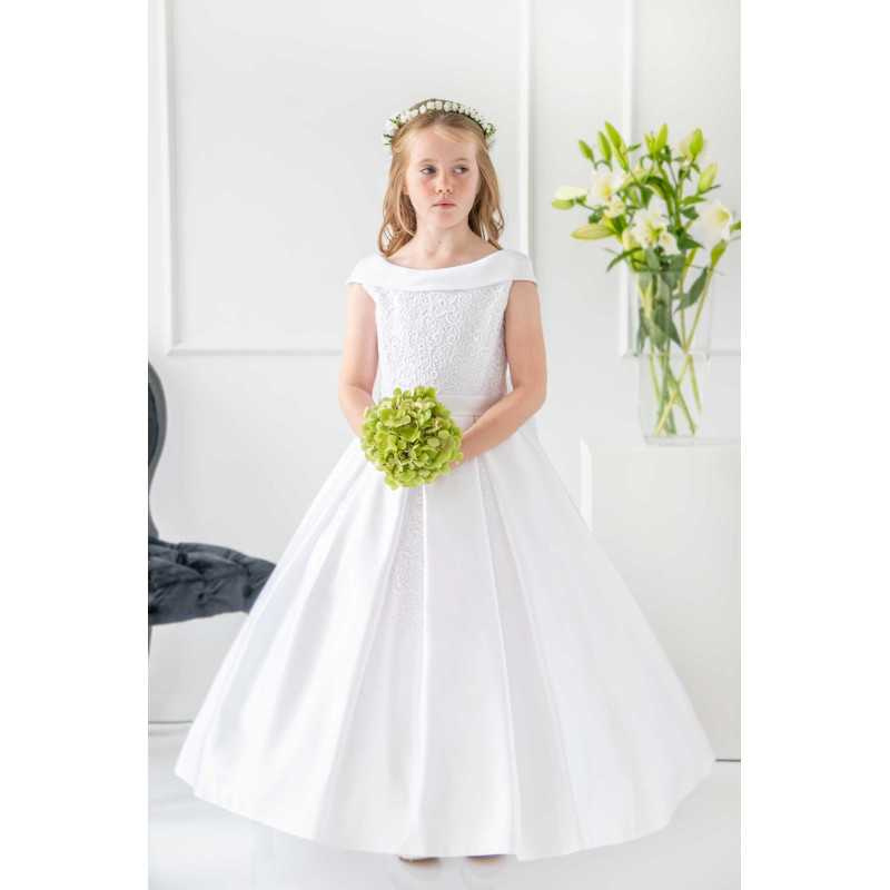 Handmade White First Holy Communion Dress Style T-847