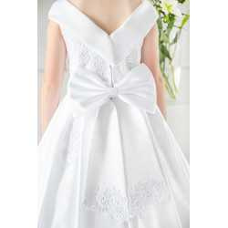 Handmade White First Holy Communion Dress Style T-847